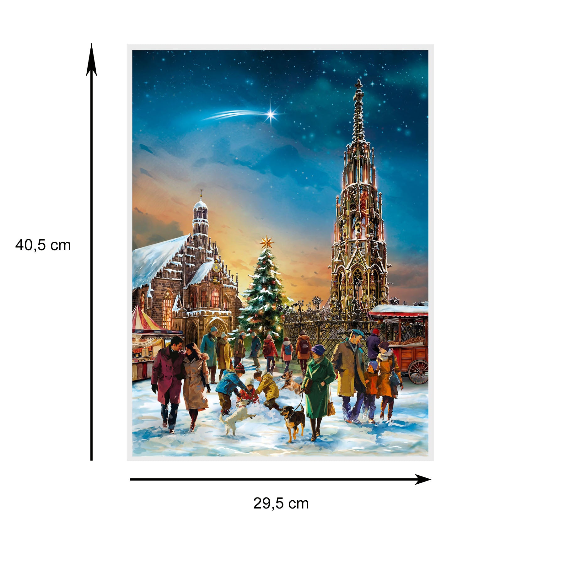 Grössenangaben des Adventskalenders Nürnberg