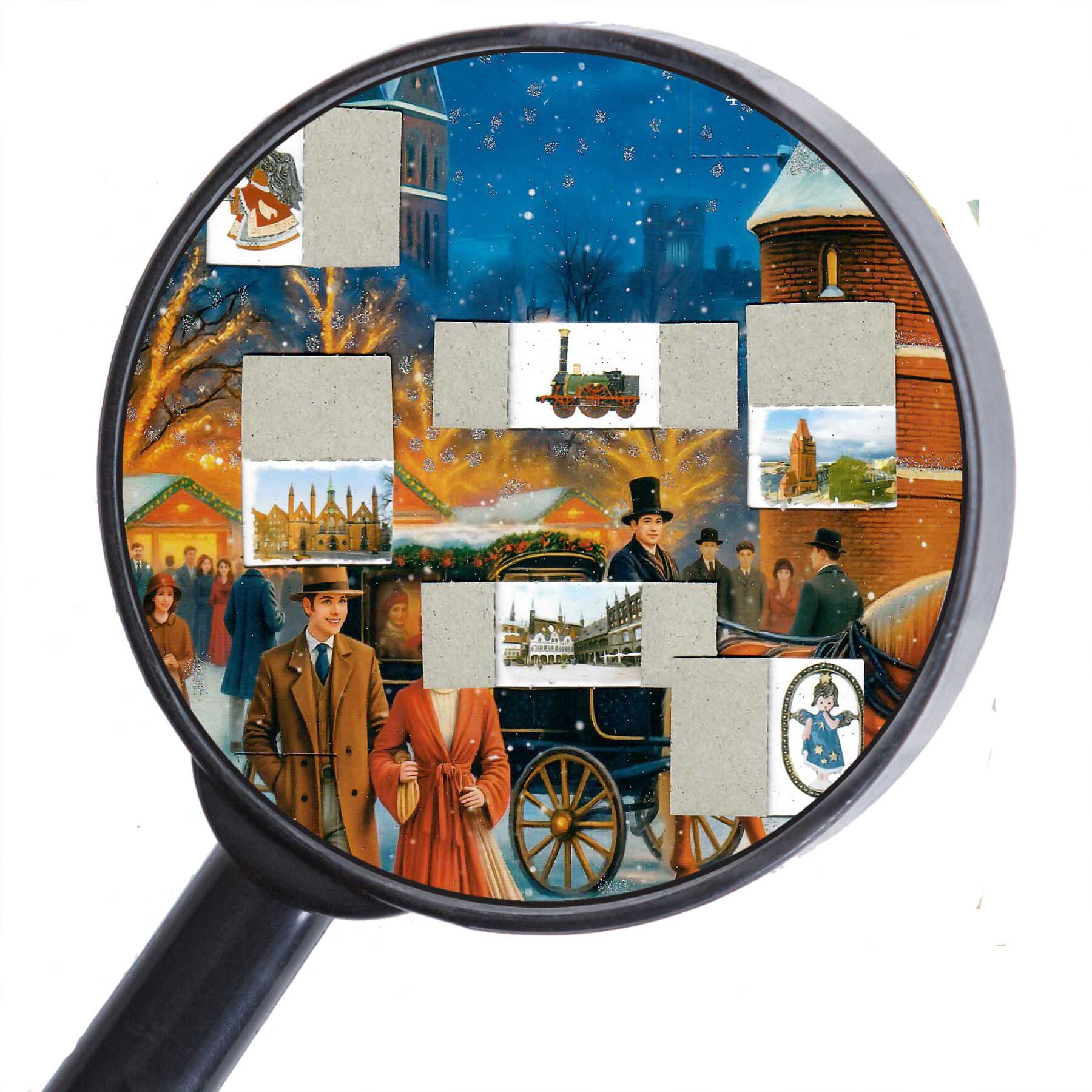 Advent Calendar "Colorful Hustle in Front of the Holsten Gate" - NEW