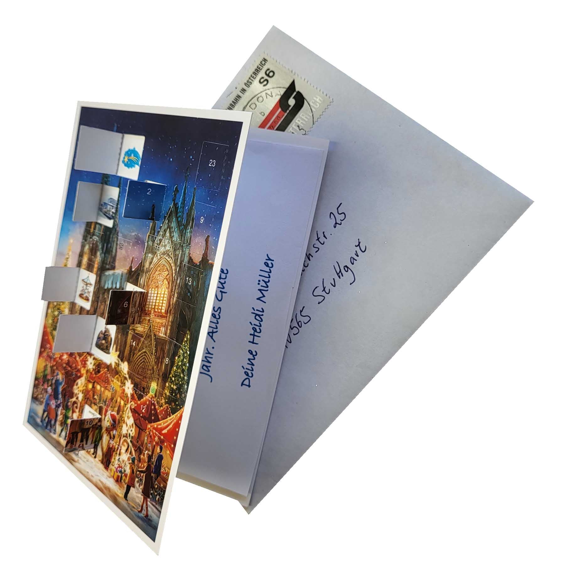 Postcard Advent Calendar "Cologne Cathedral"