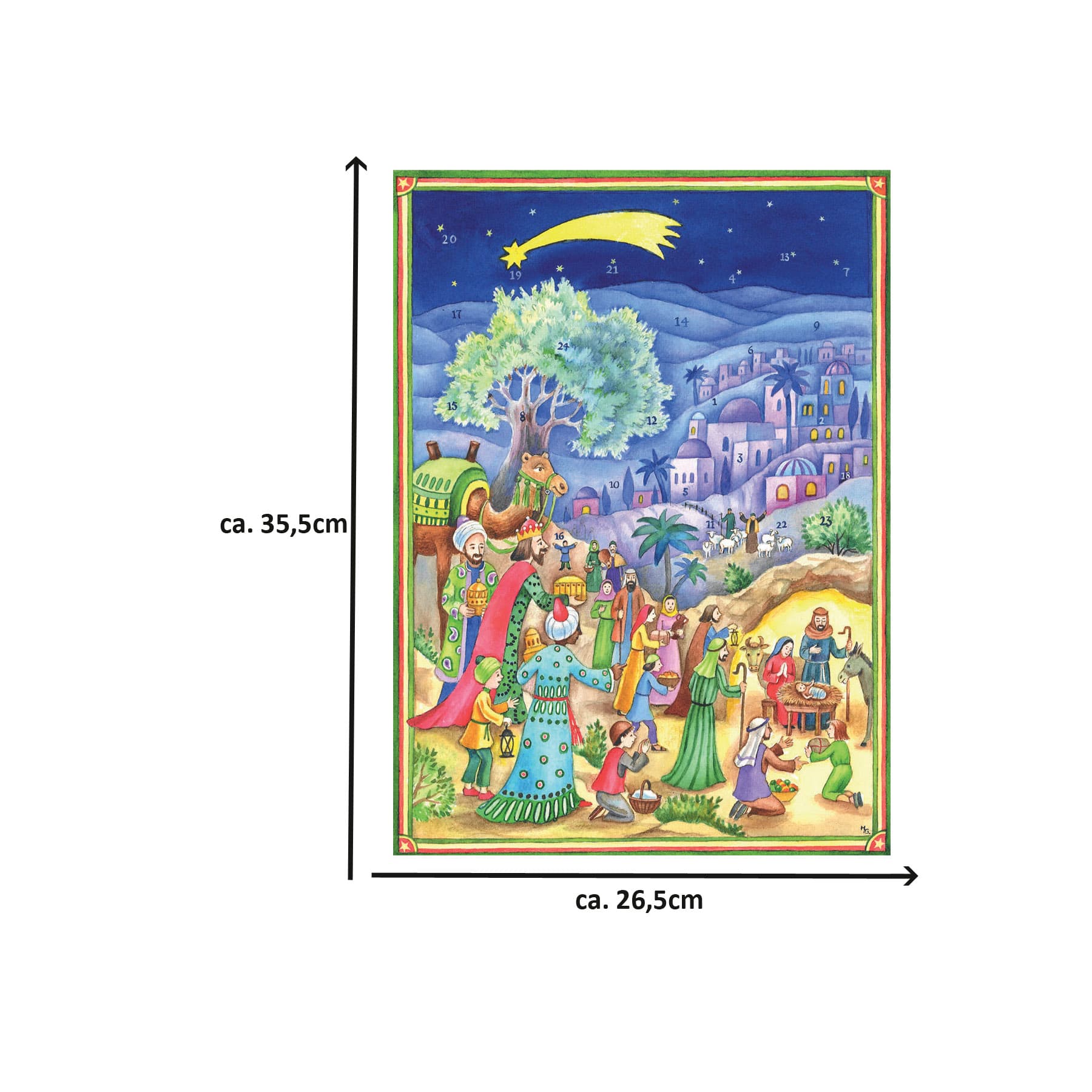 Besuch an der Krippe Größenangabe