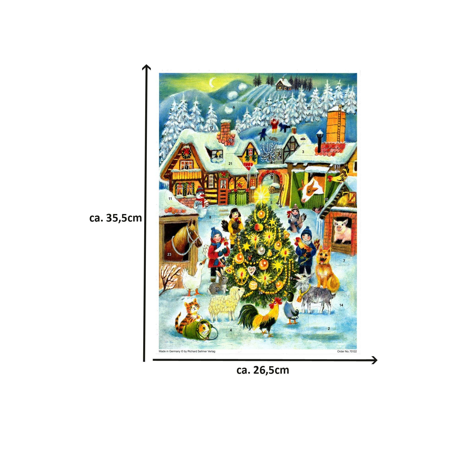 Größe des Adventskalender Nr. 70122