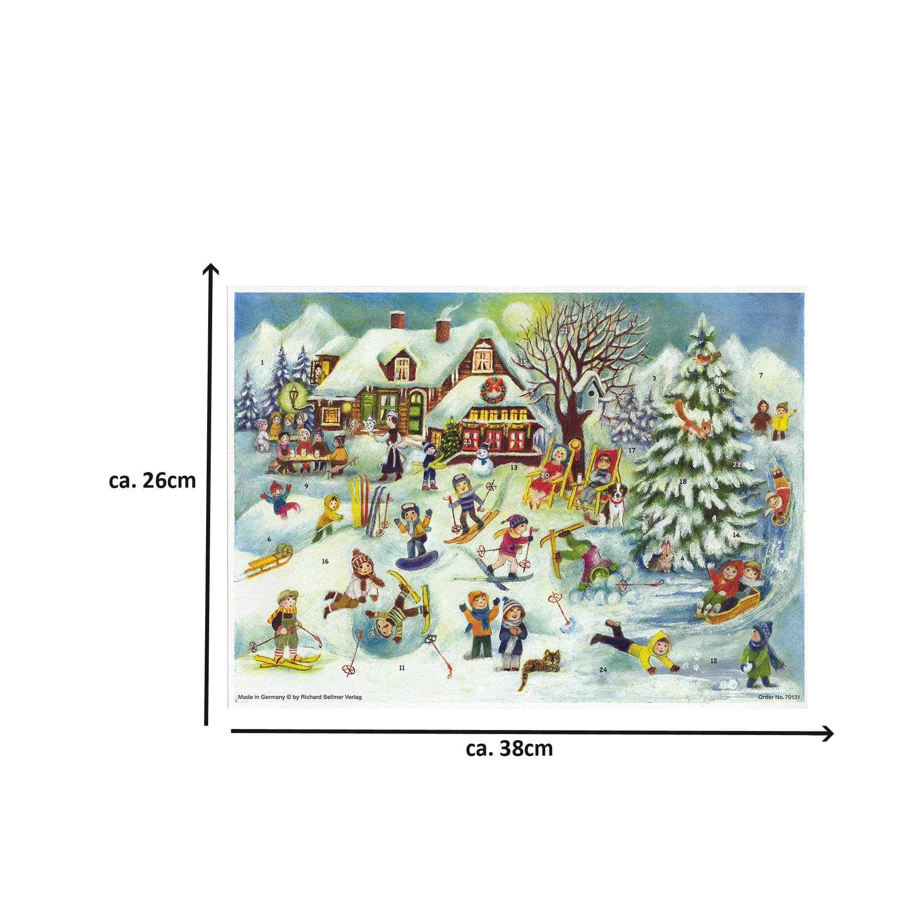Adventskalender 70131 Größenangabe