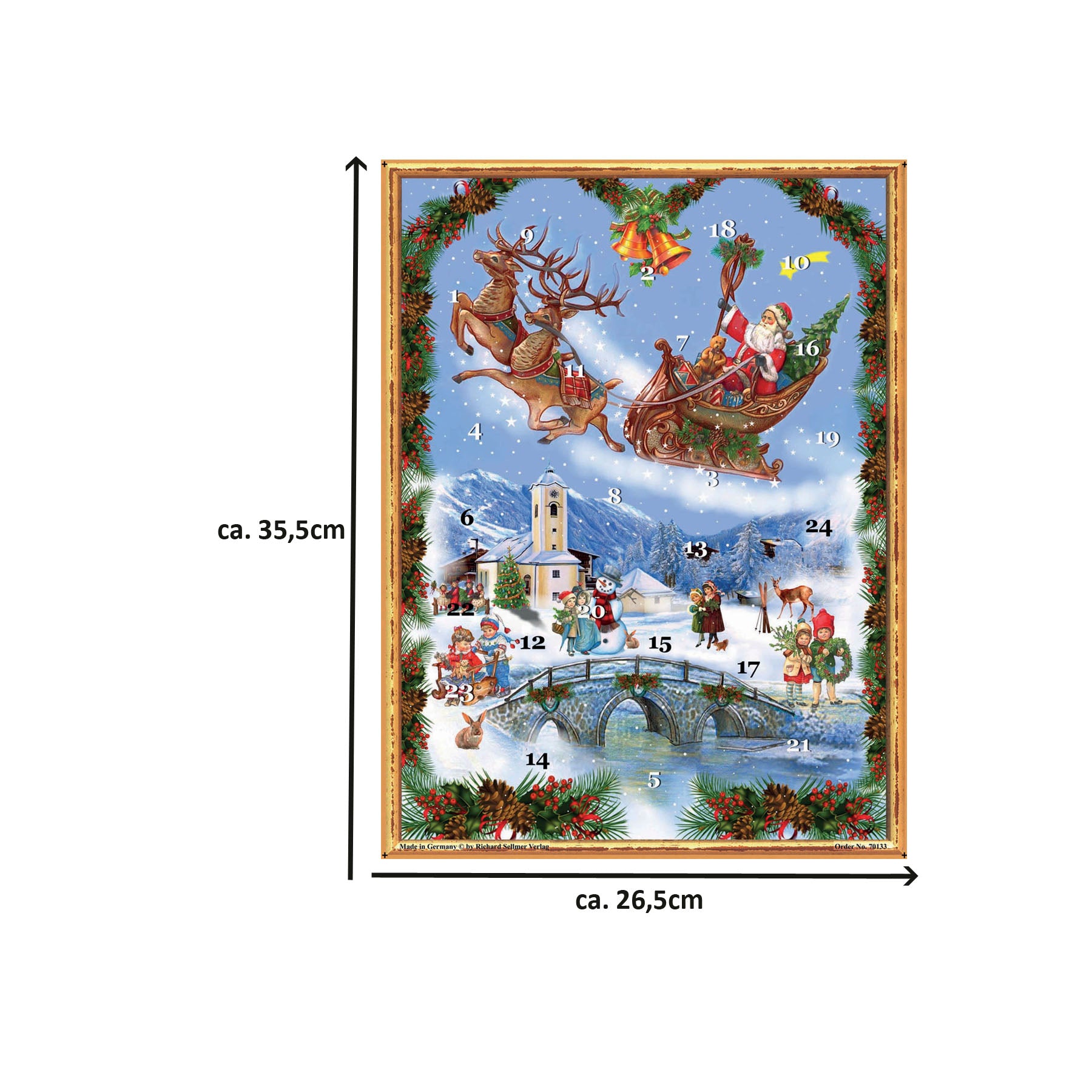 Advent calendar "Santa Claus in sleigh"