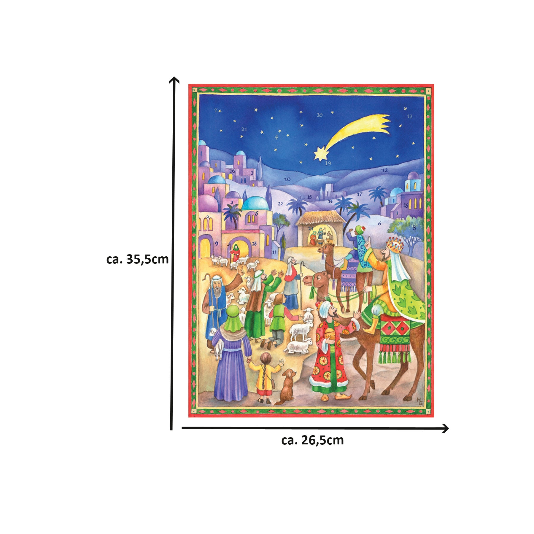 Advent calendar "Three Kings come to the stable"