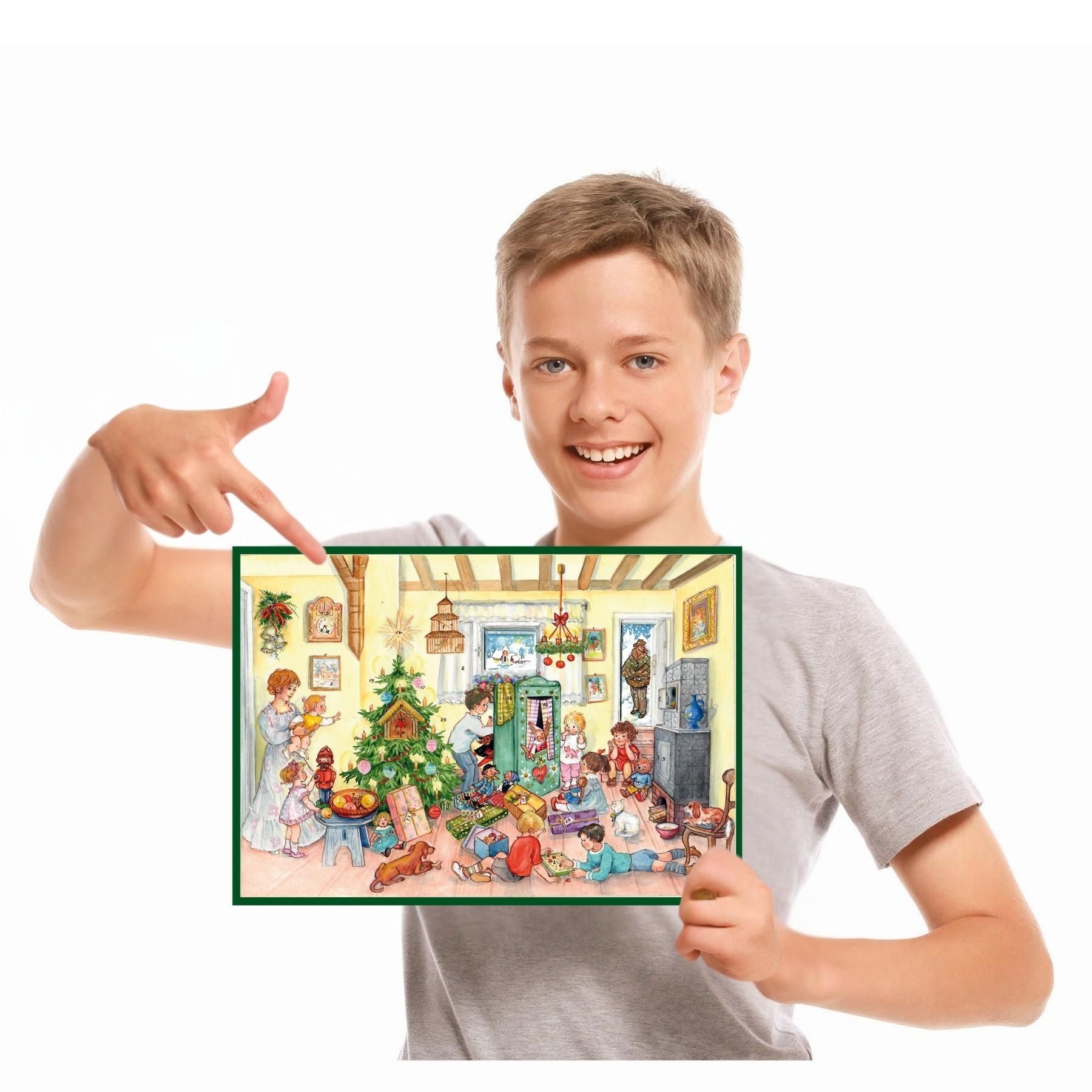 Adventskalender 70161 Junge mit Kalender