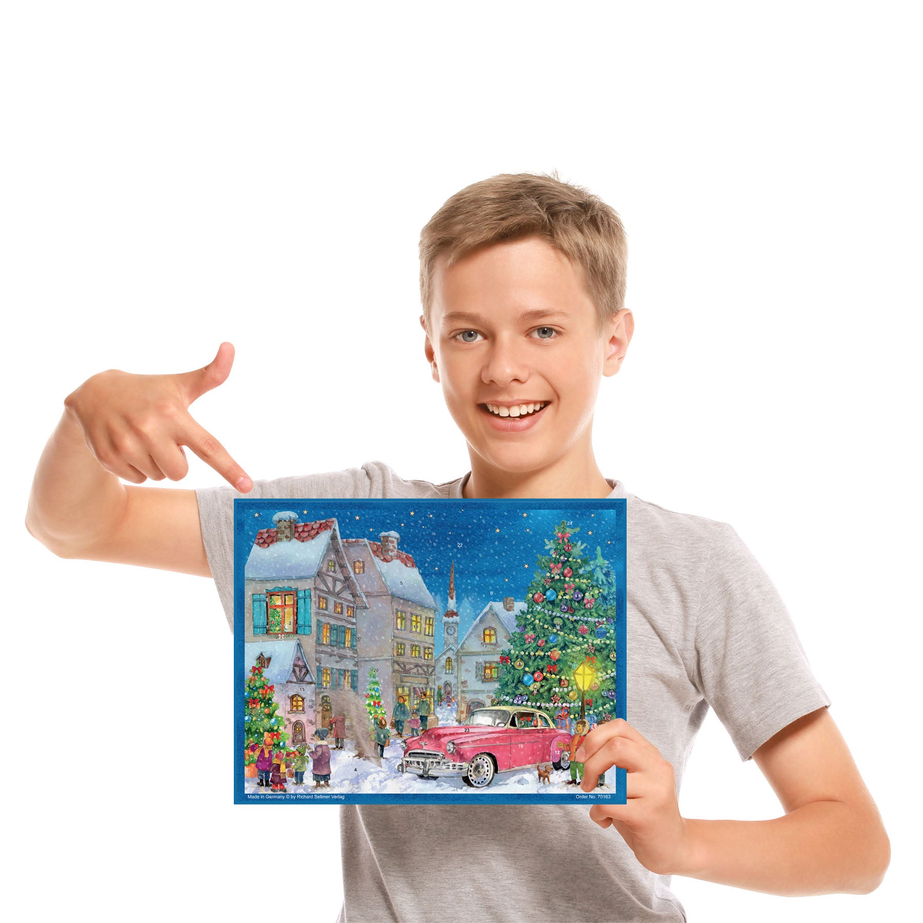 Adventskalender 70163 Junge mit Kalender