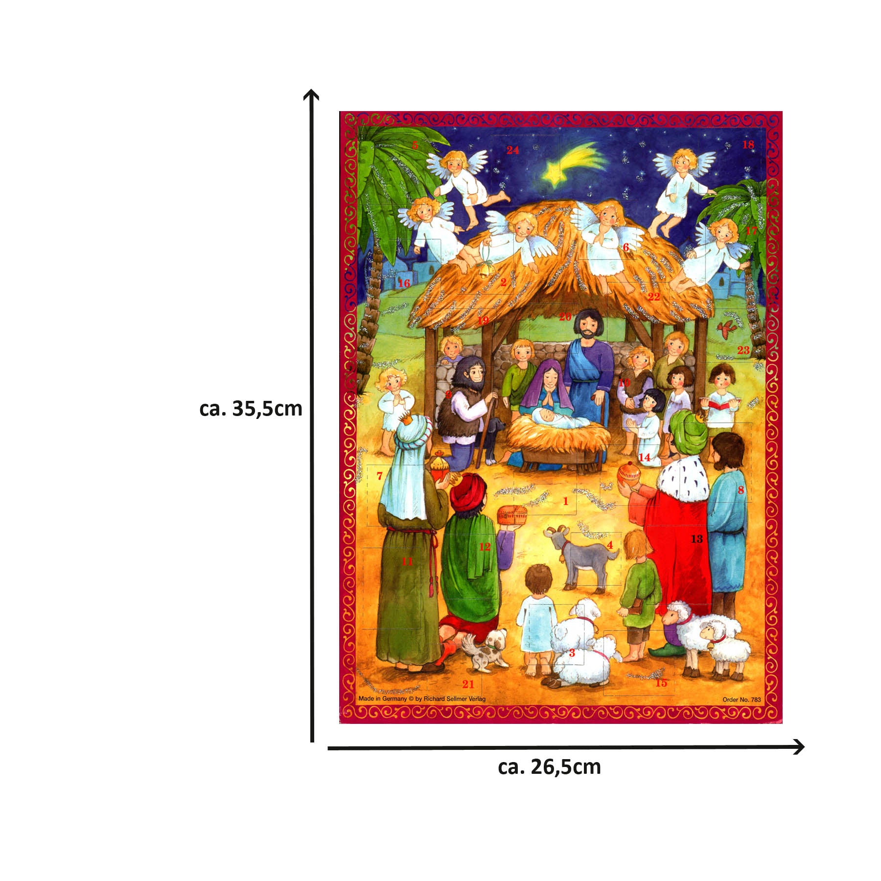 Advent calendar "With the angels at the crib"