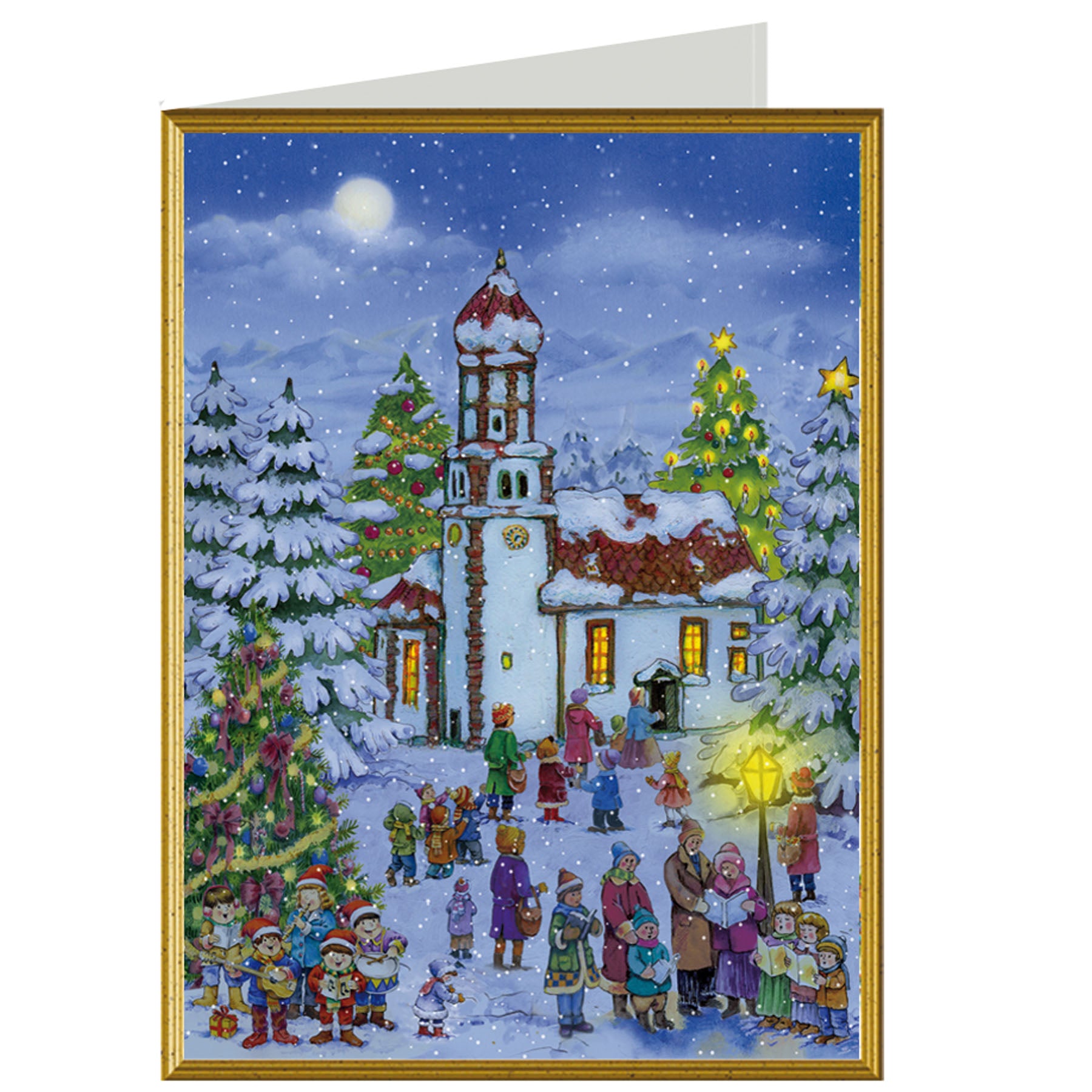 Weihnachtskarte heilig Abend