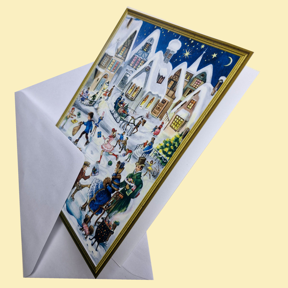 Christmas card "Ice Skating Joys"