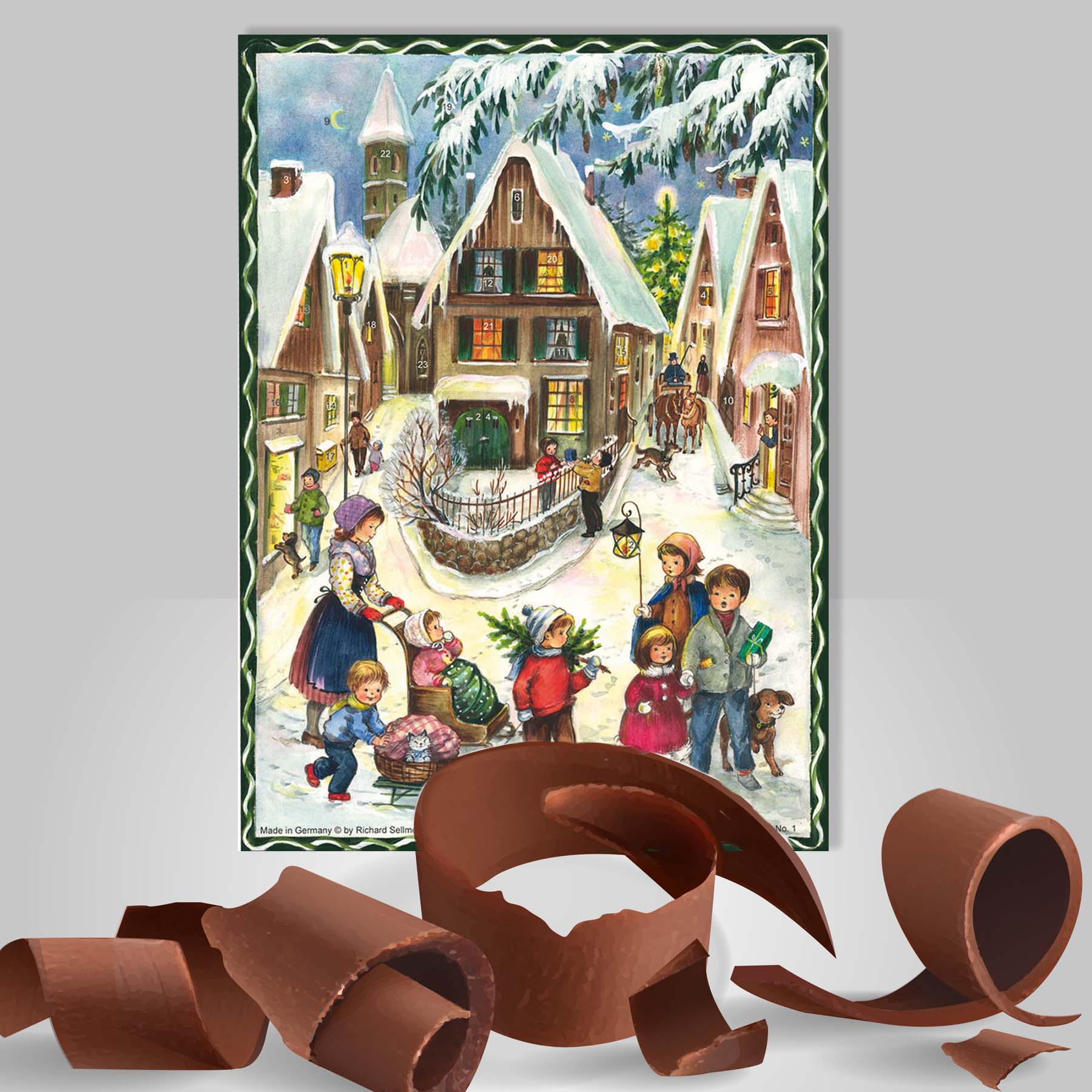 Chocolate Advent calendar "Christmas in the village"