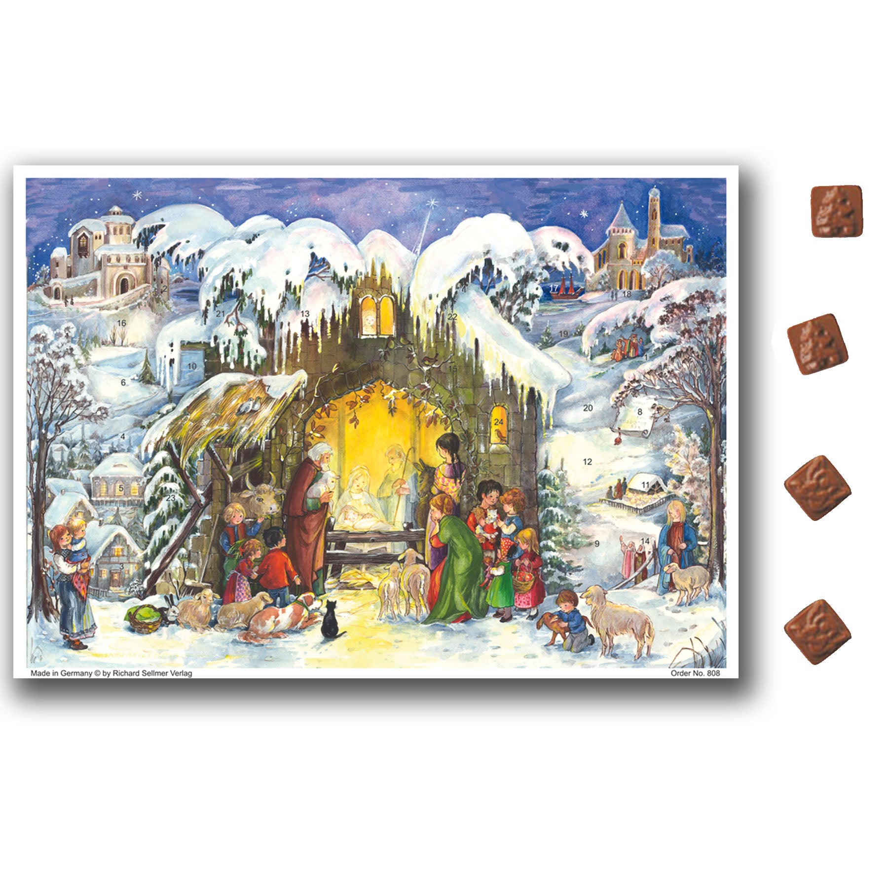 Chocolate Advent Calendar "At the Nativity"