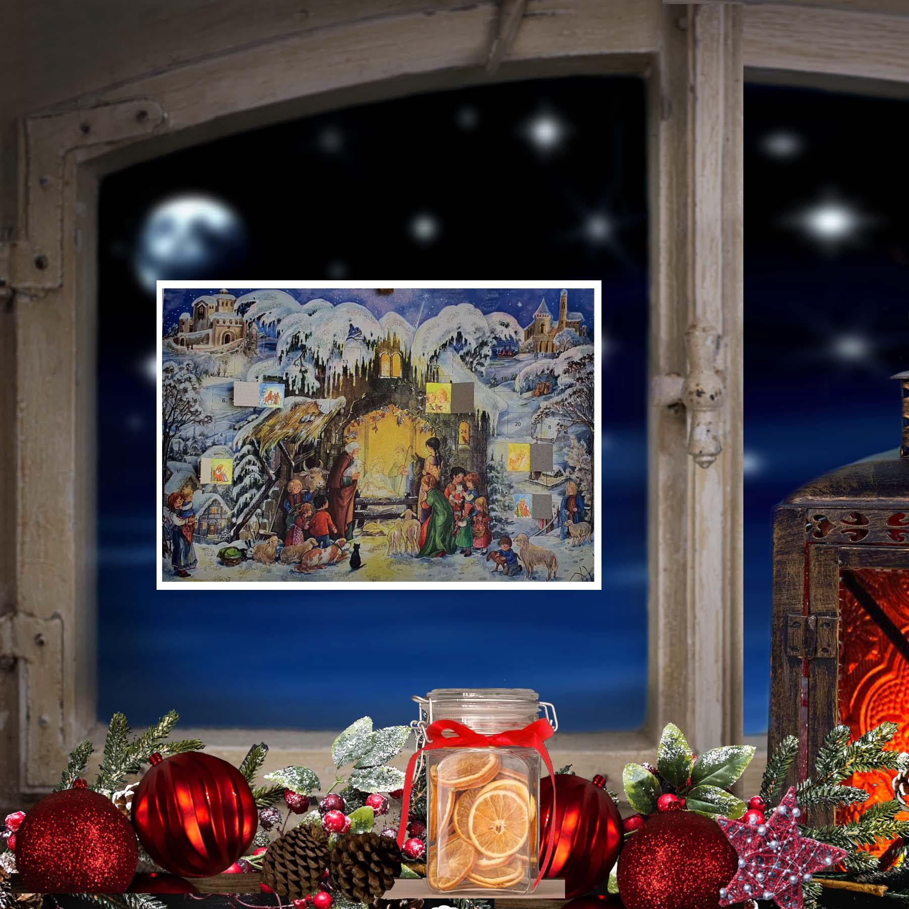 Adventskalender A4 "Jesus ist geboren" - Sellmer Adventskalender