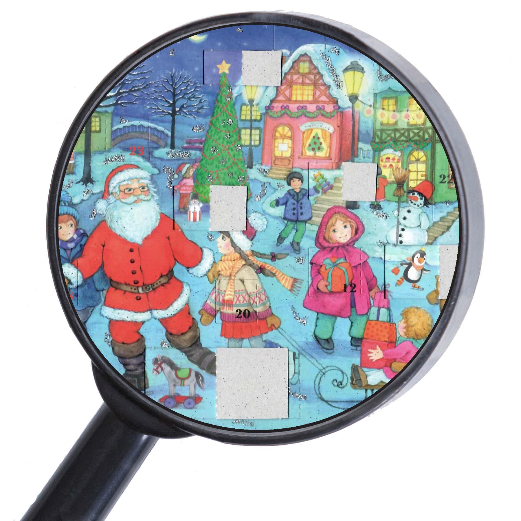 Adventskalender A4 "Schlittschuh laufen mit dem Weihnachtsmann" - Sellmer Adventskalender