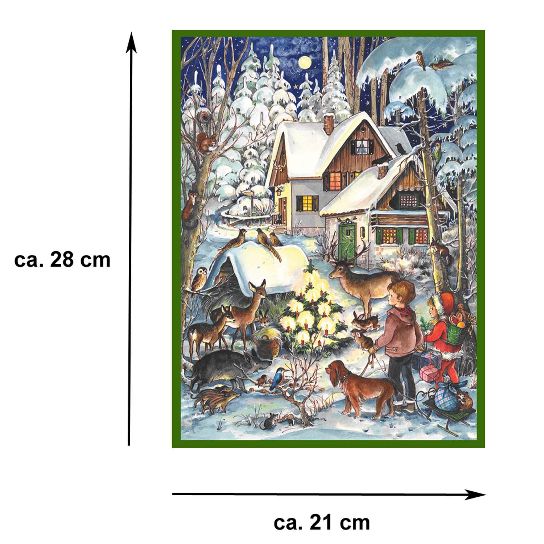 Adventskalender A4 "Winter bei den Tieren" - Sellmer Adventskalender