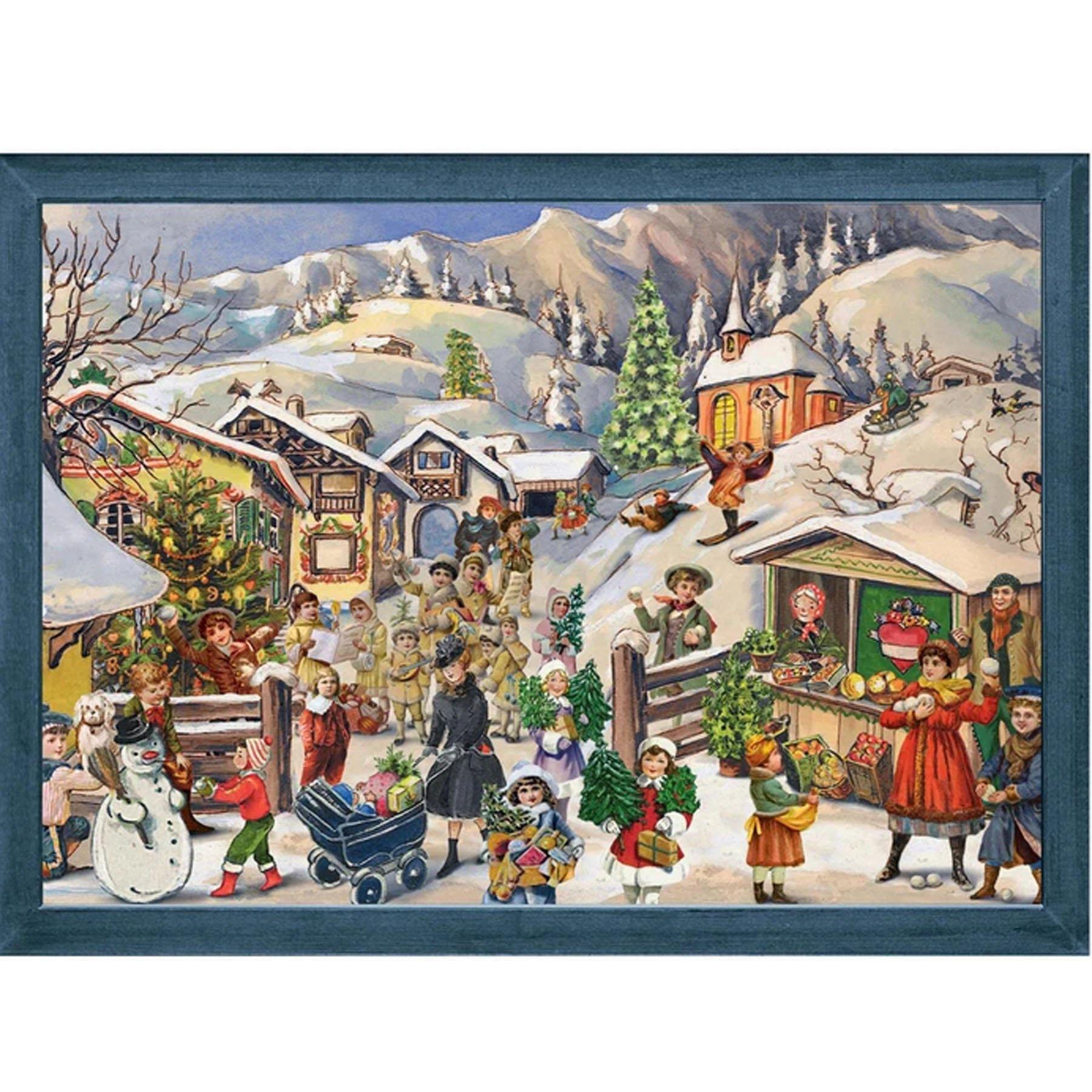 Adventskalender "Bergdorf im Schnee" - Sellmer Adventskalender