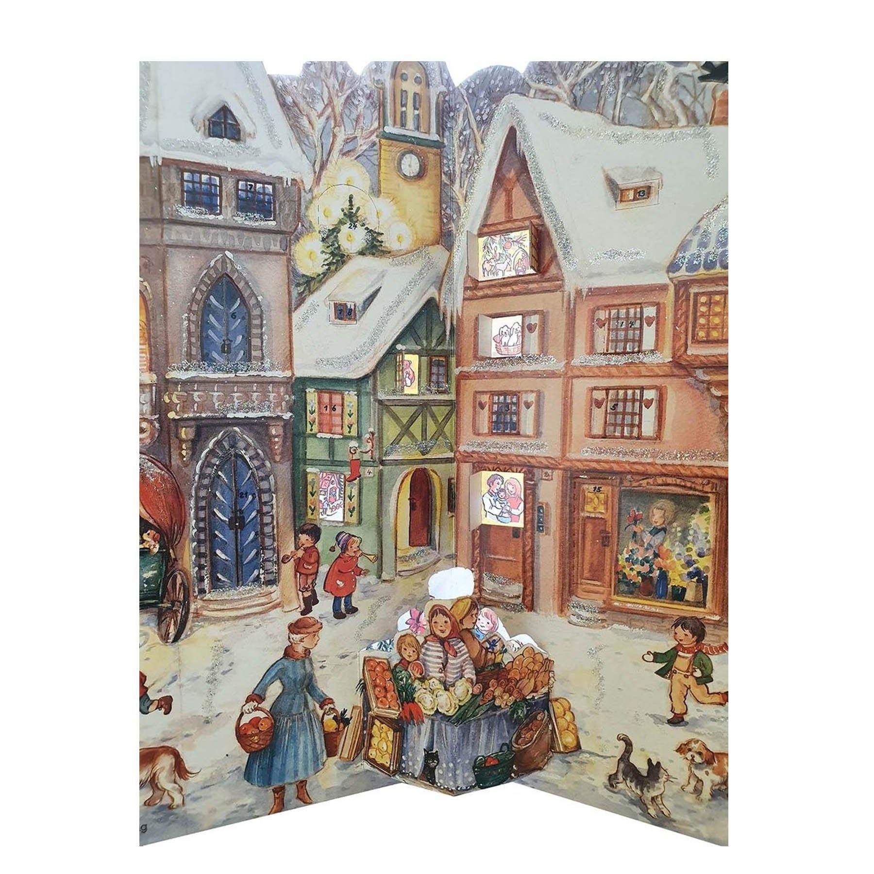 Adventskalender "Marktplatz" - Sellmer Adventskalender Ausschnitt