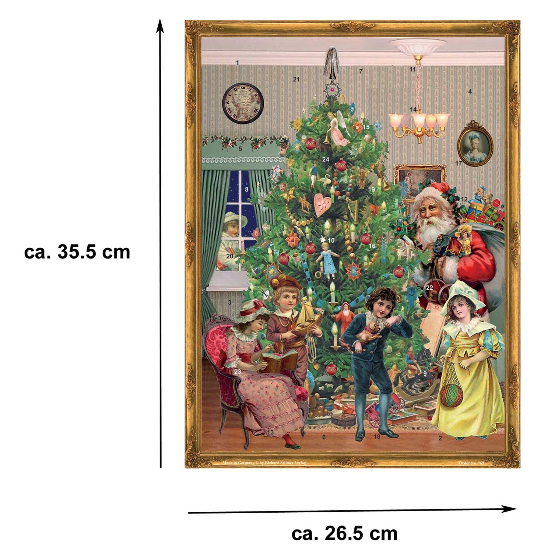 Adventskalender "Unter dem Weihnachtsbaum" - Sellmer Adventskalender - Größnangabe