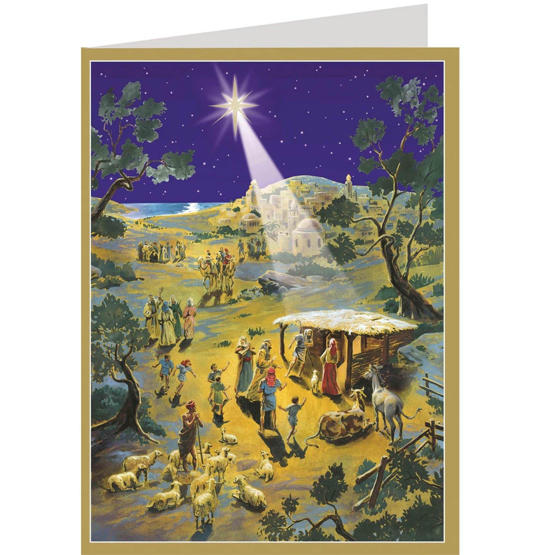 Postkarten-Adventskalender "Der Stern weist den Weg" - Sellmer Adventskalender