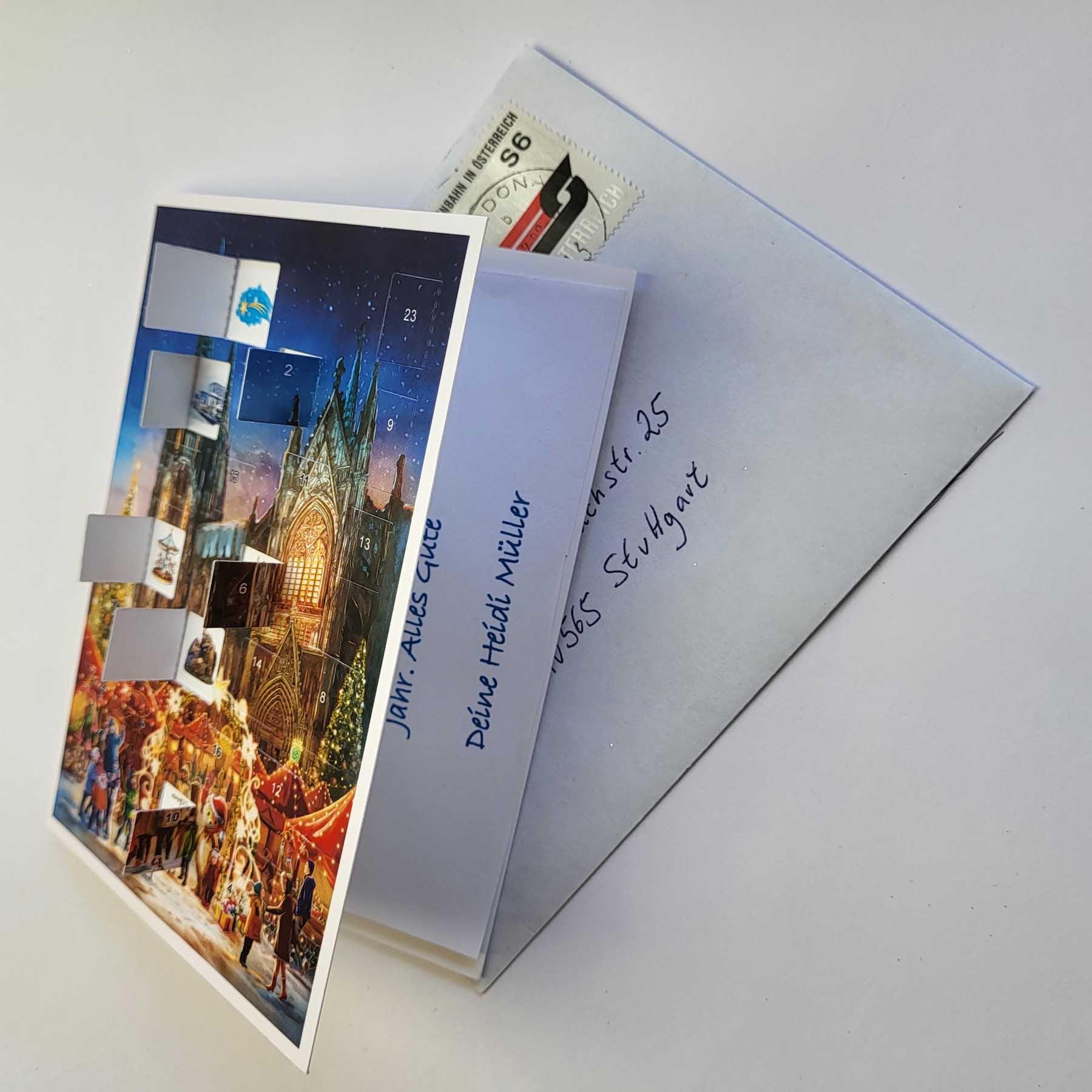 Postkarten Adventskalender "Kölner Dom" - Sellmer Adventskalender