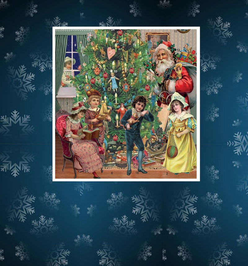 Victorian Advent calendars with motifs from early England