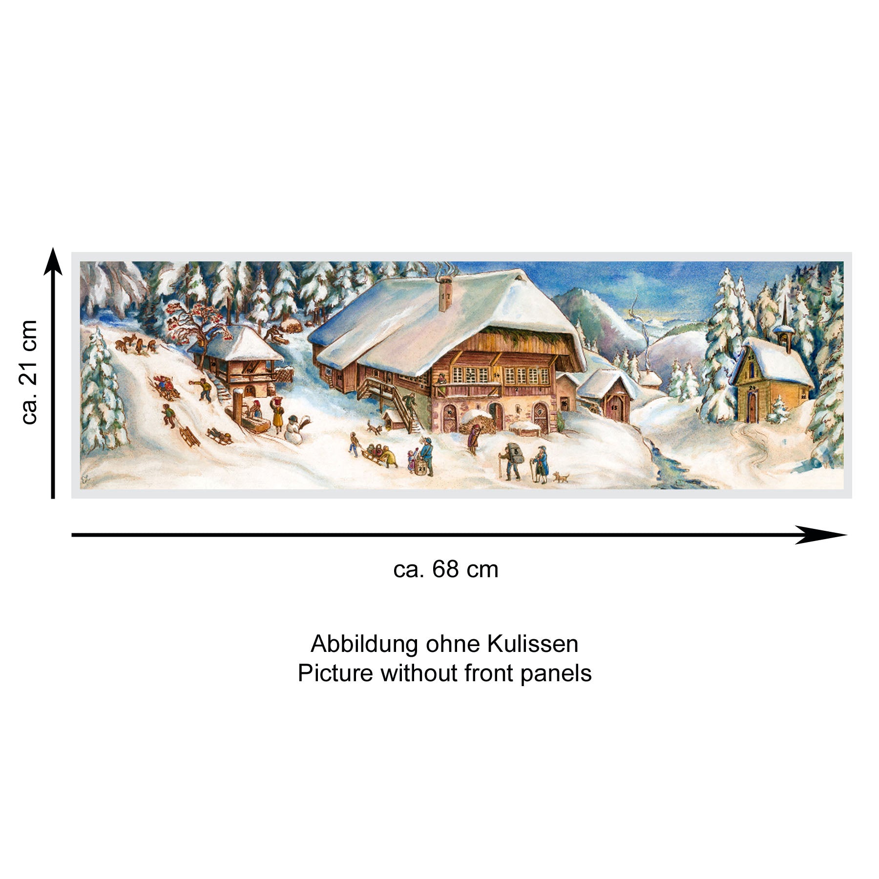 Panorama advent calendar “Christmas in the Alps”