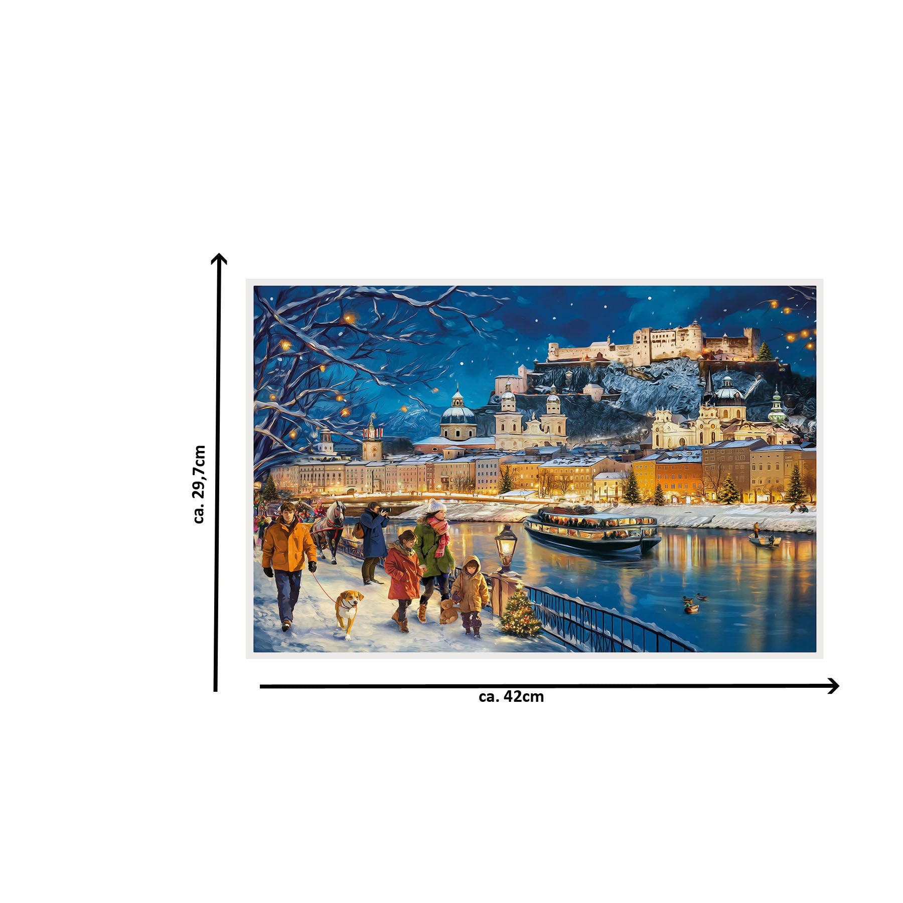 Adventskalender "Salzburg" - Größenangabe