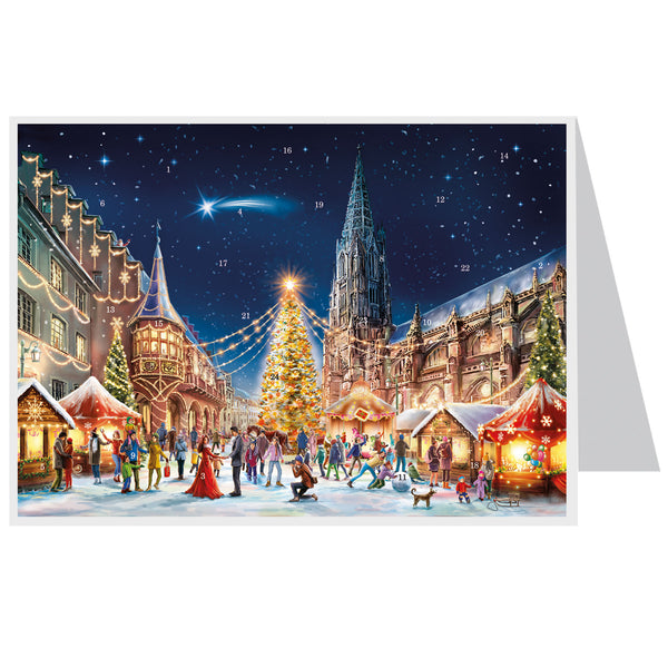 Postkarten-Adventskalender "Freiburg Münster"