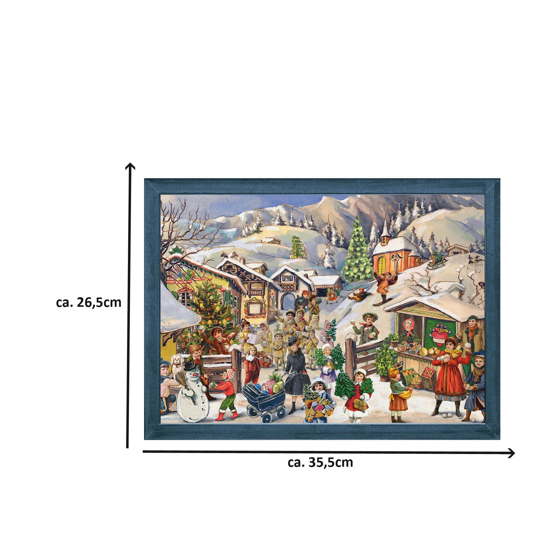 Advent calendar "Mountain village in the snow"