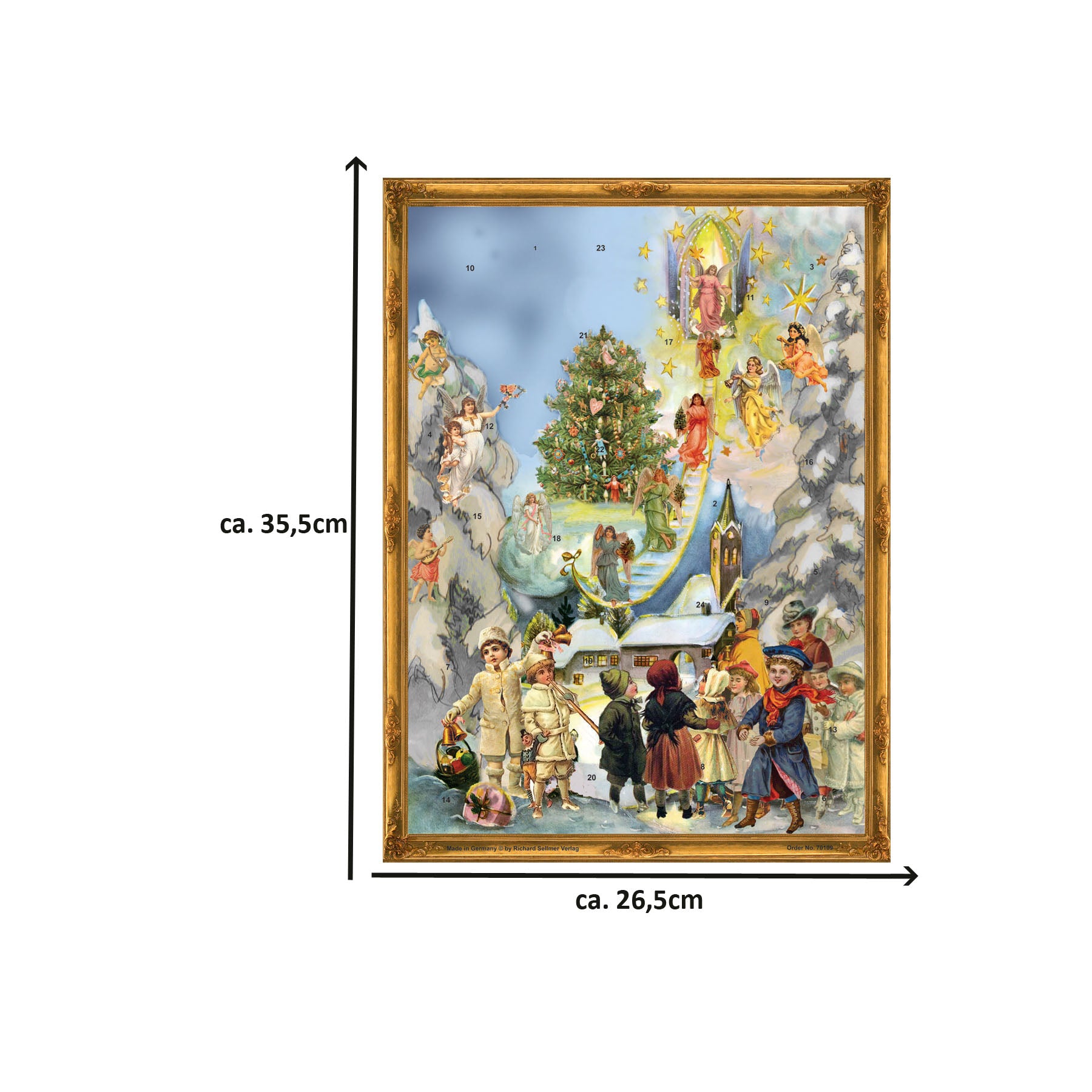 Adventskalender "Auf der Himmelsleiter" - Größenangabe