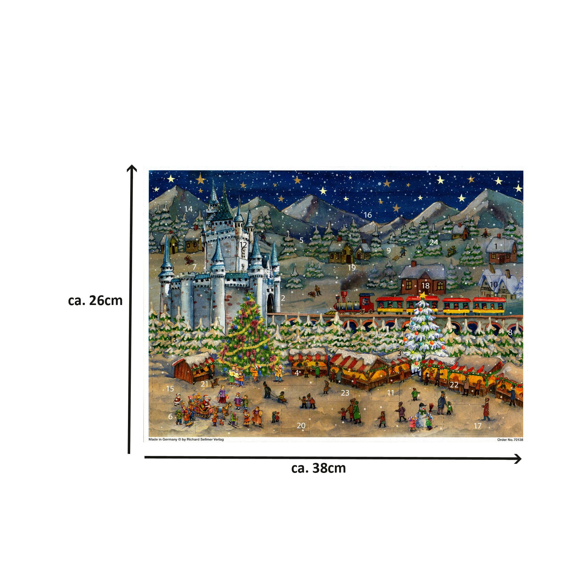 Weihnachtsmarkt an der Burg Größenangabe