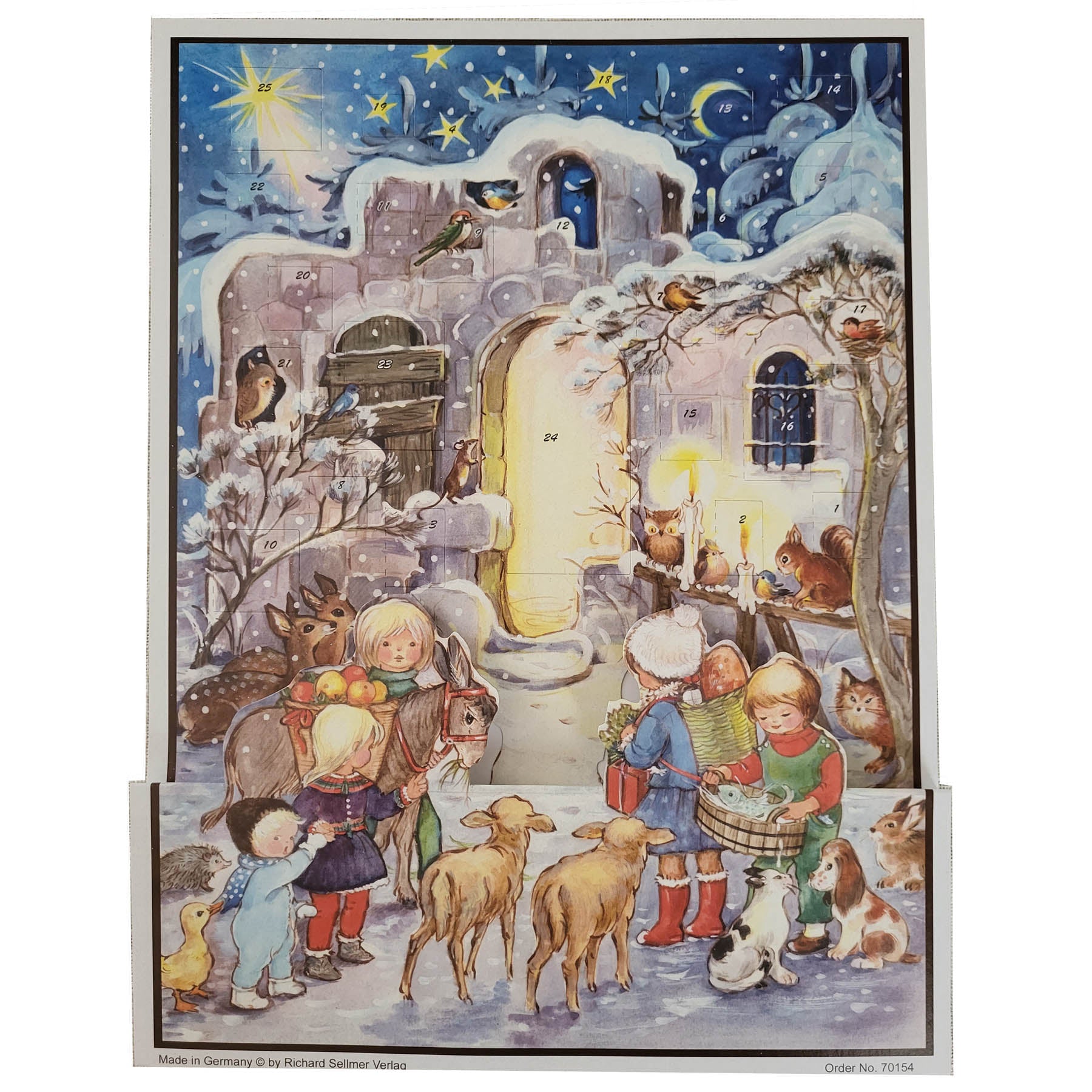 Adventskalender "Kommet herbei" gefaltet