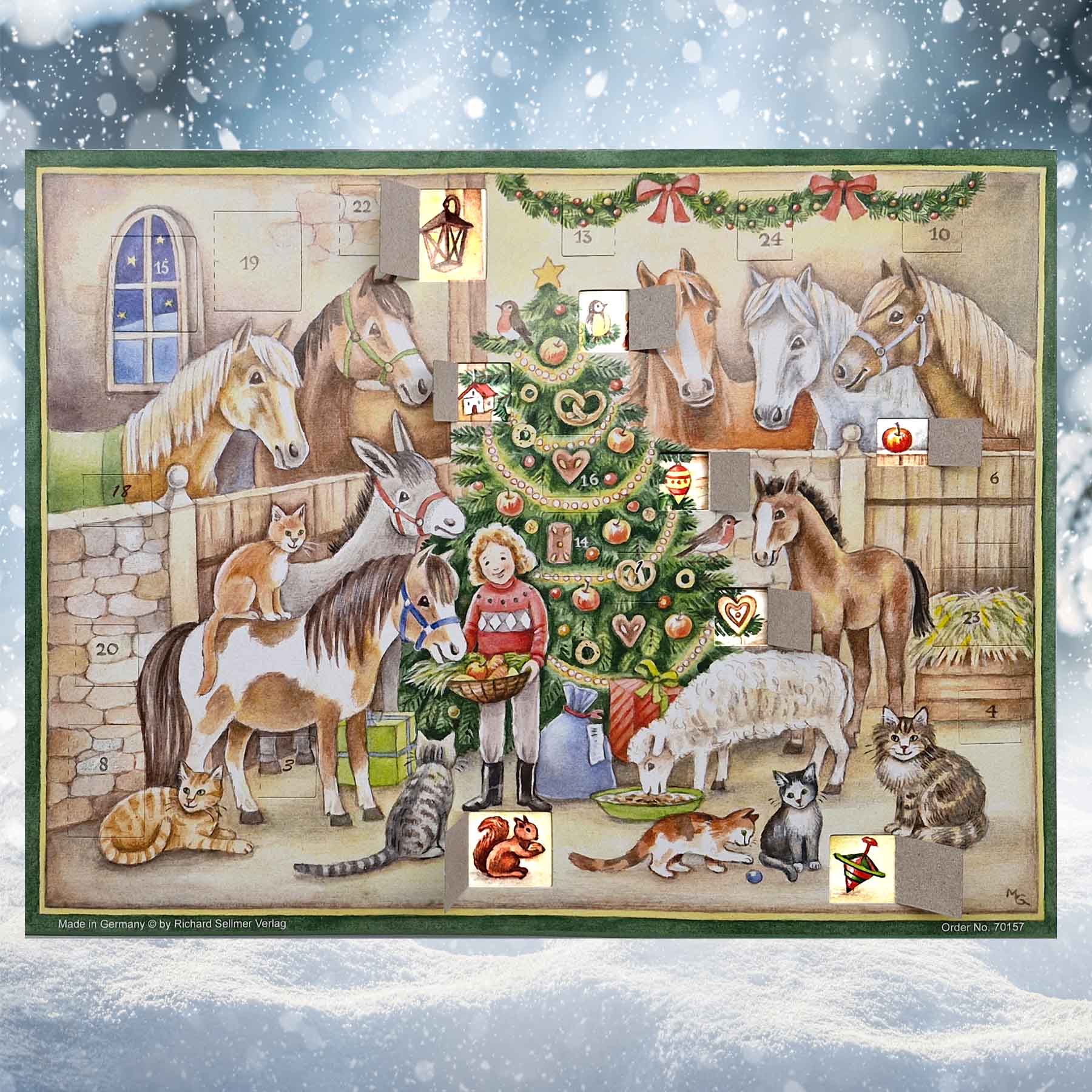 Horse Advent Calendar "In the Stable"
