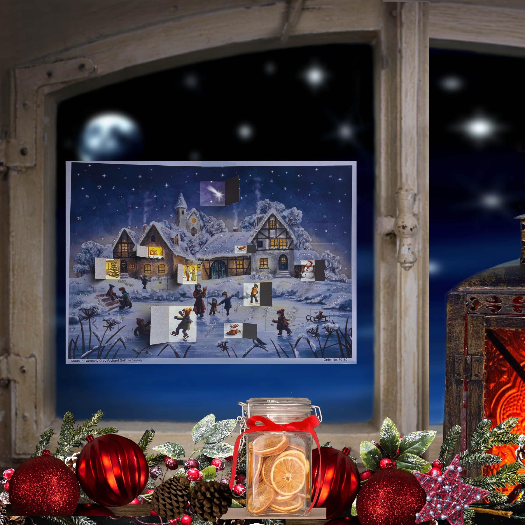 Adventskalender 70160 am Fenster