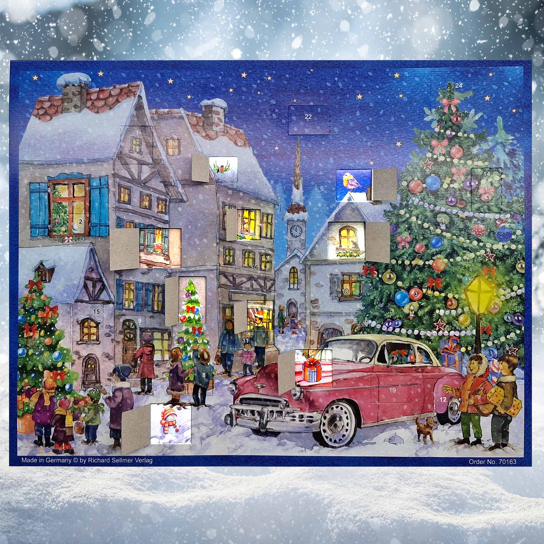 Advent calendar "With the vintage car to the celebration"