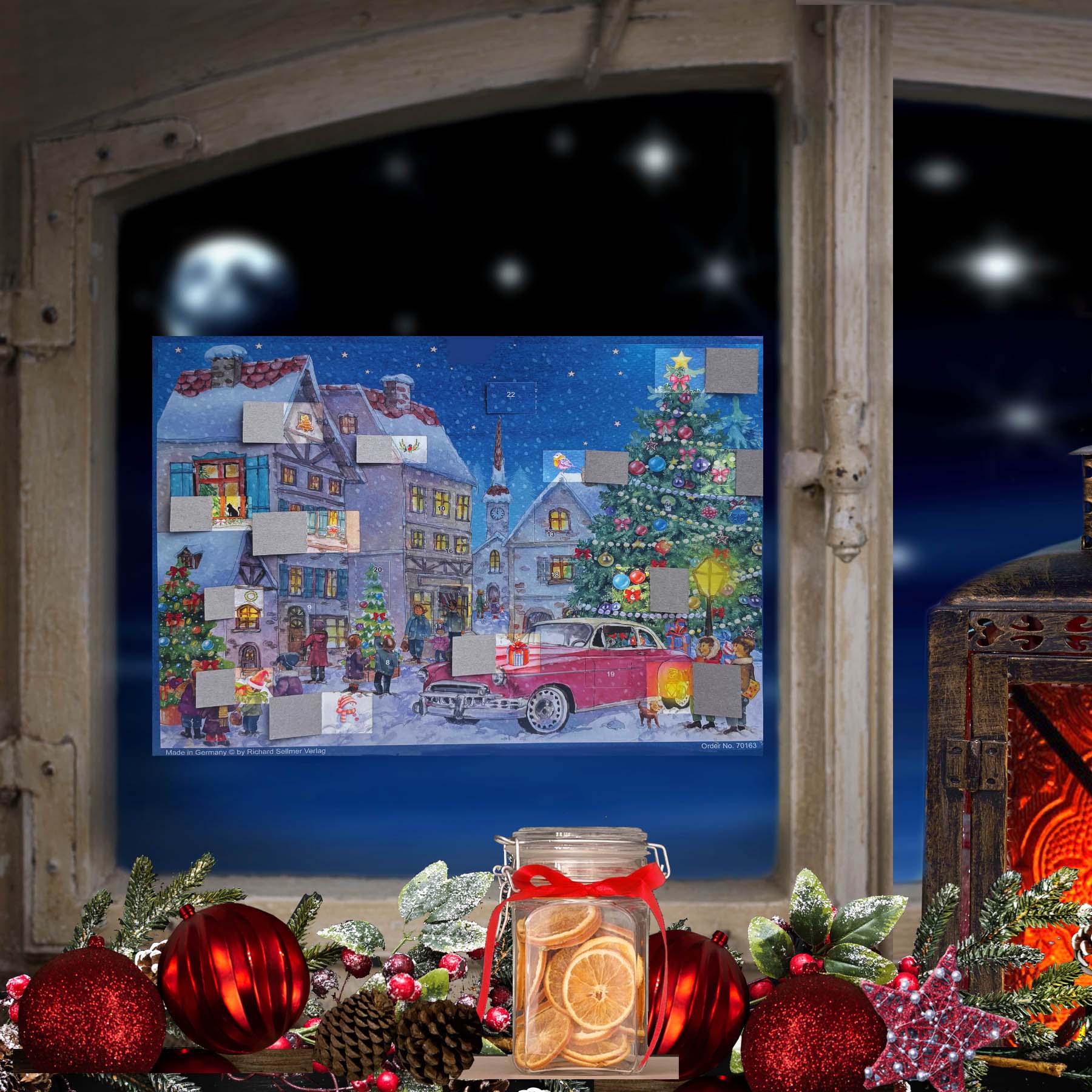 Adventskalender 70163 am Fenster