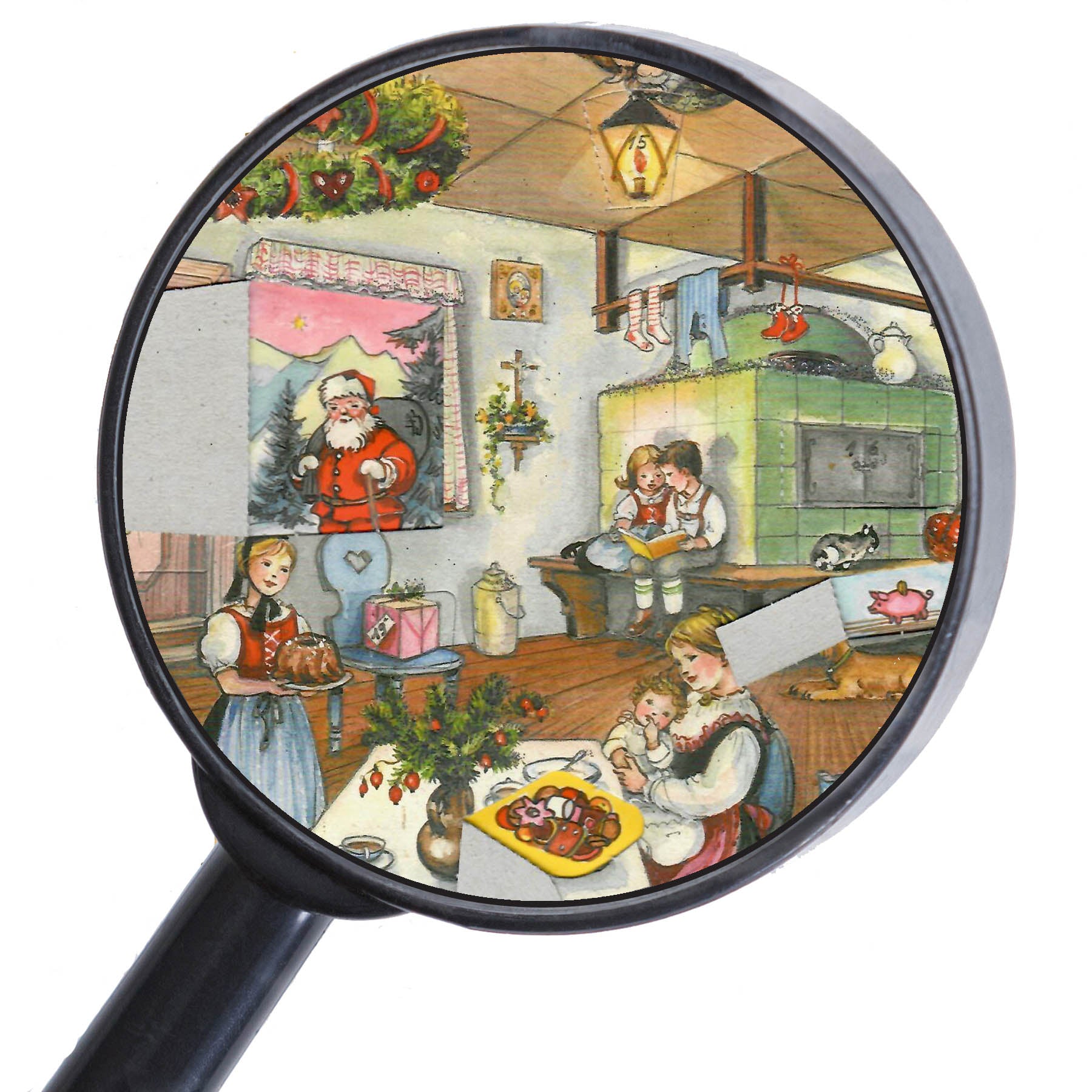 Ausschnitt Adventskalender in der Stube