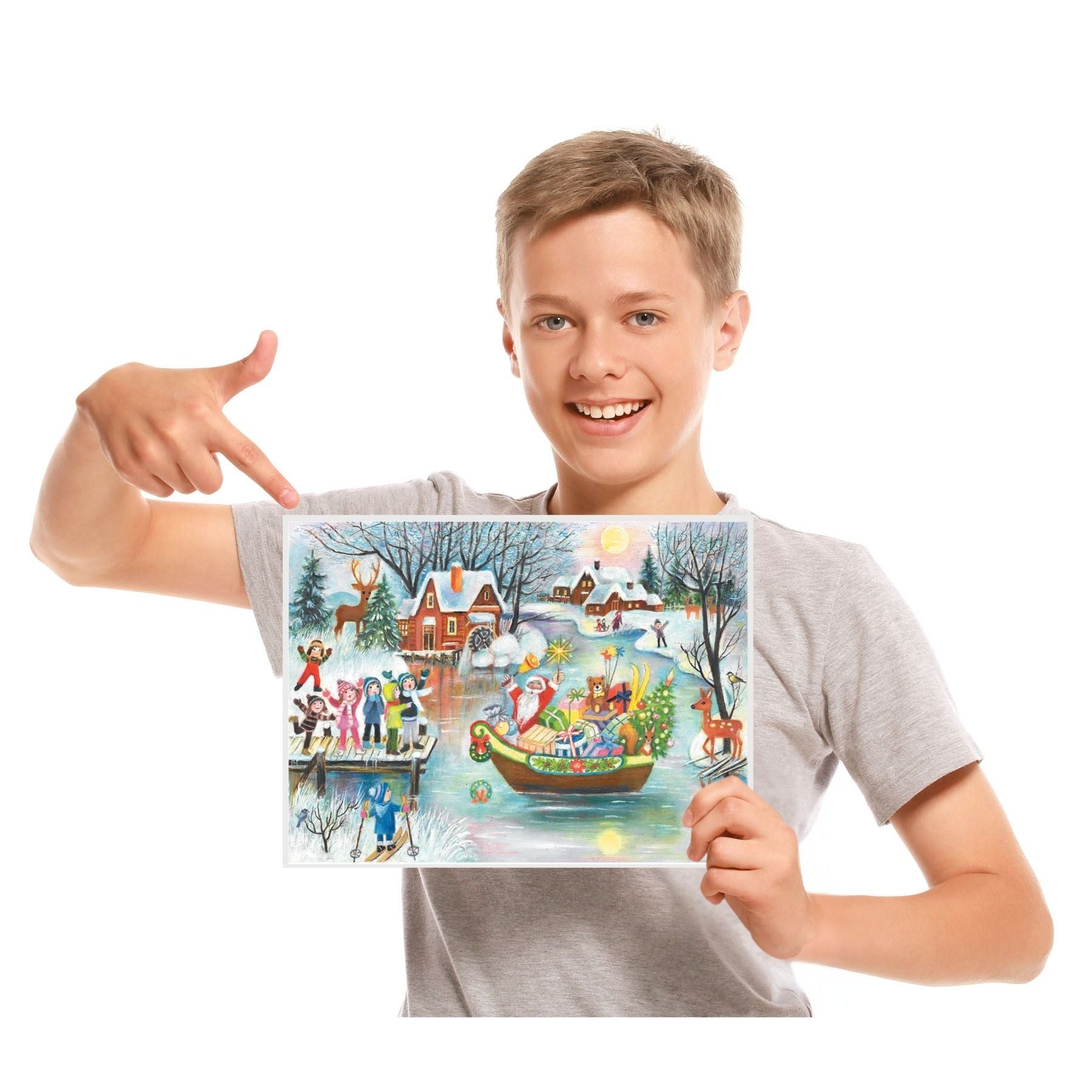 Adventskalender "Weihnachtsmann im Boot" - Junge thumbnail
