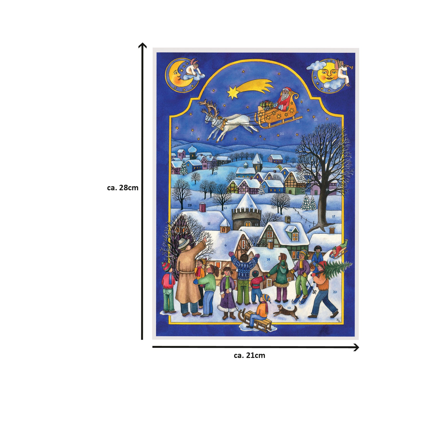 Advent calendar A4 "St. Nicholas is coming"