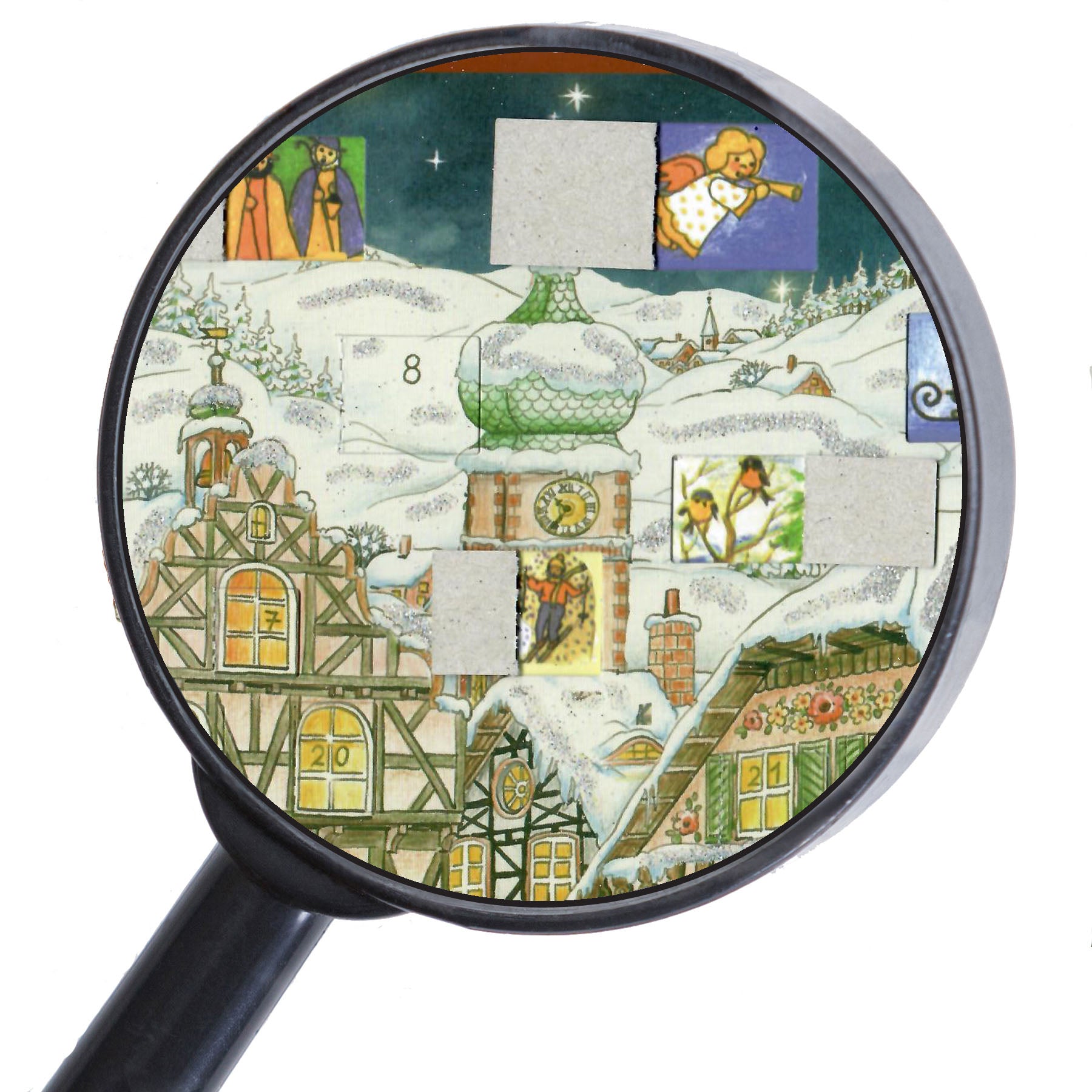 Adventskalender "Weihnachten in den Bergen" - Lupe