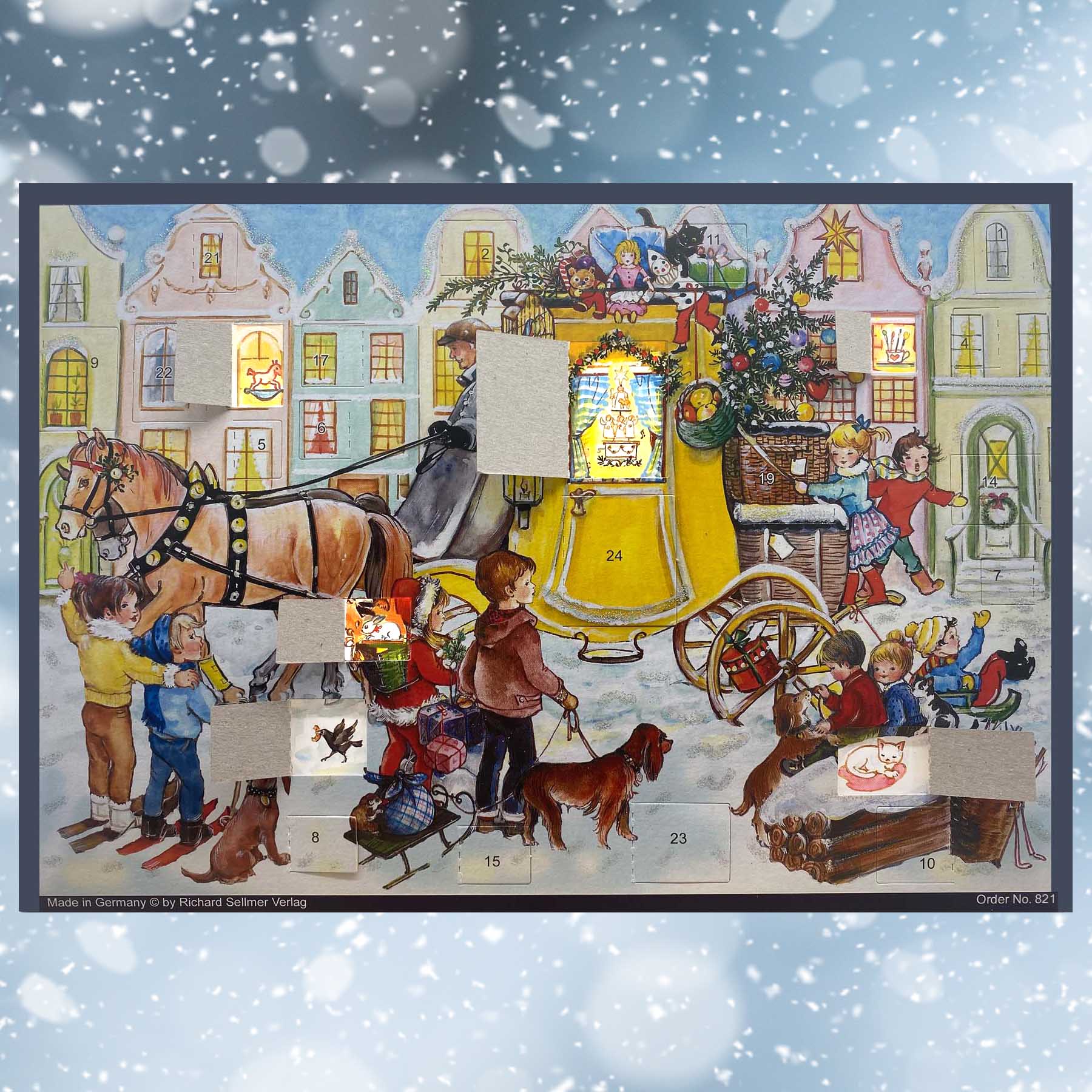 Advent Calendar A4 "A Stagecoach Full of Gifts" - NEW