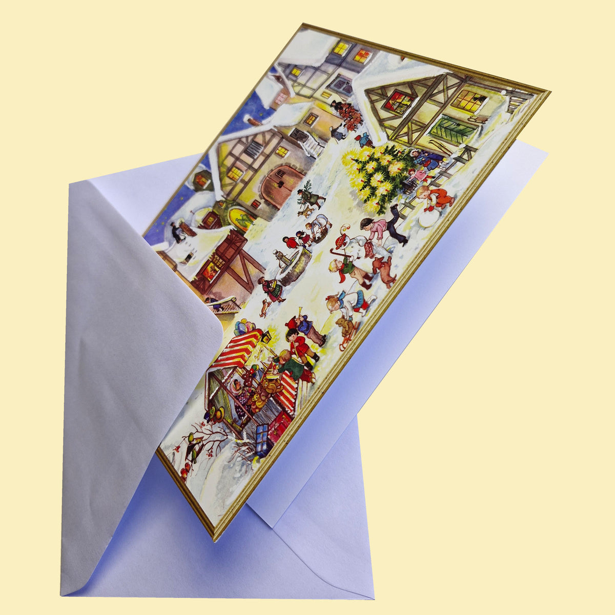 Christmas card “Christmas Market in the Village”