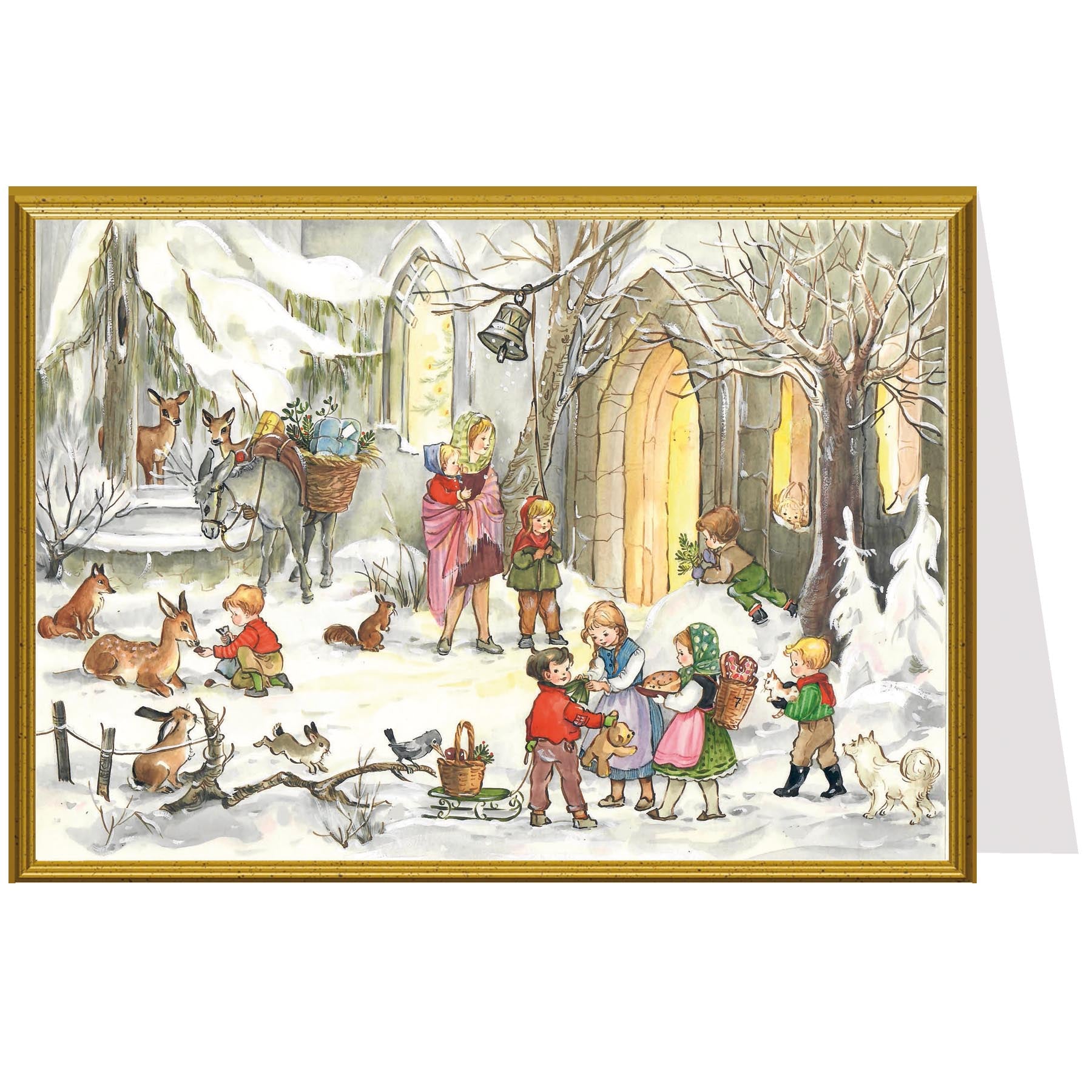 Christmas card "We're waiting for Santa"