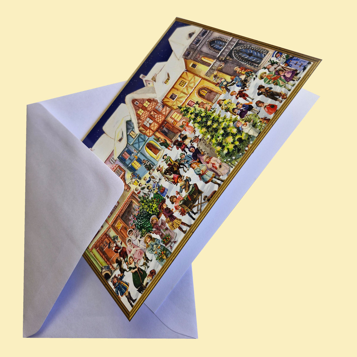 Christmas card “Old Town Idyllic Scene”