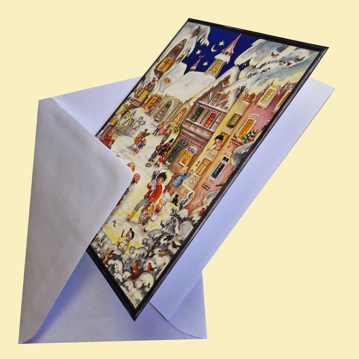 Christmas card “Snow-Covered Little Town”