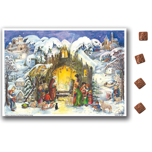 Schoko-Adventskalender "An der Krippe"