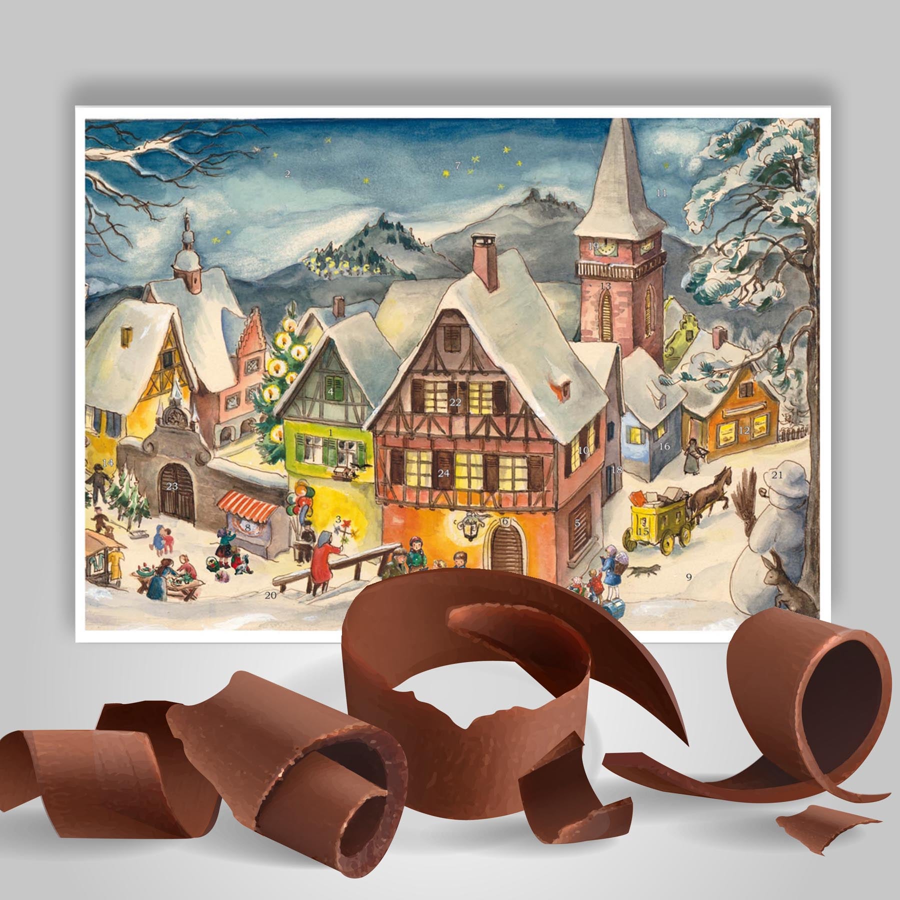 Chocolate Advent Calendar "Snowy Village"