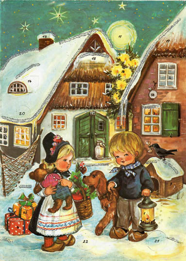alter Adventskalender Ausschnitt