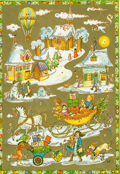 Motiv eines alten Adventskalenders