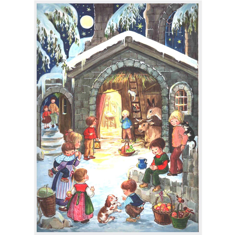 Advent calendar A4 "At the stable"