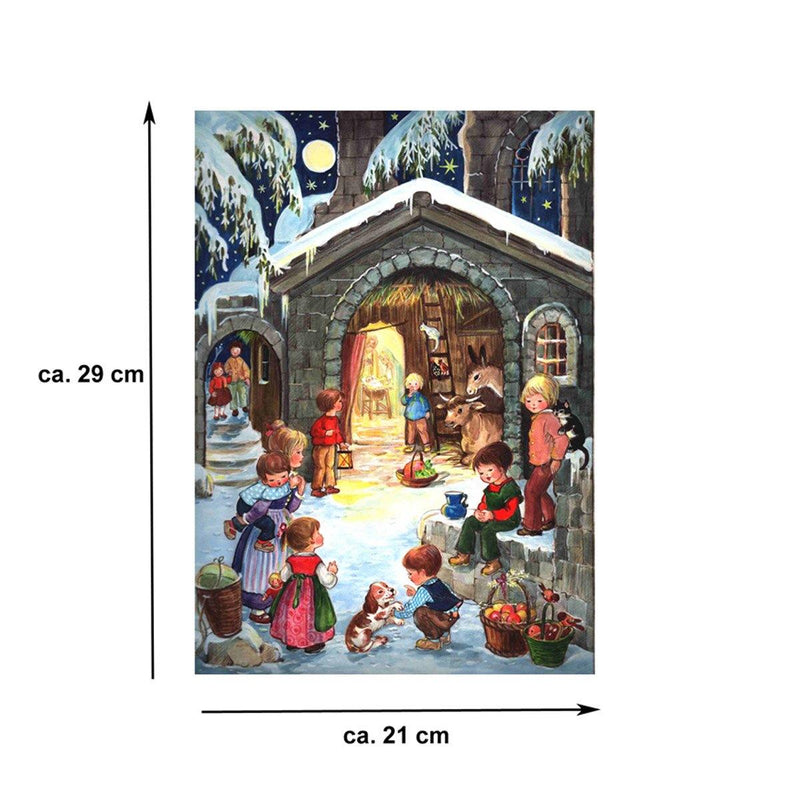 Adventskalender A4 "Am Stall" - Sellmer Adventskalender